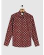 Red & Grey Digital Print Shirt