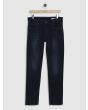 Blue Black Straight Fit Denim Deluxe Stretch Jeans