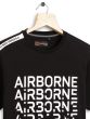 BLACK SLIM FIT JERSEY TEXT GRAPHIC TEE