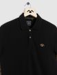 BLACK SLIM FIT PANELLED SLEEVE POLO