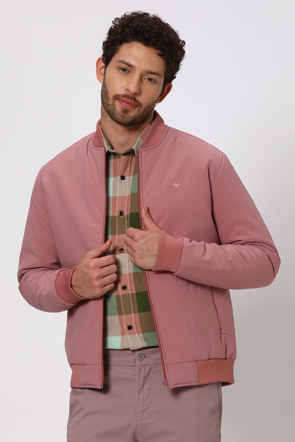 Pink jacket online clearance