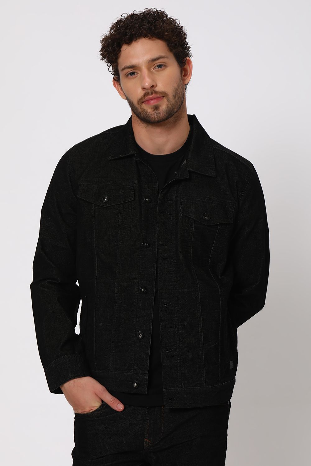 Buy Black Velvet Jean Trucker Jacket Online at Muftijeans