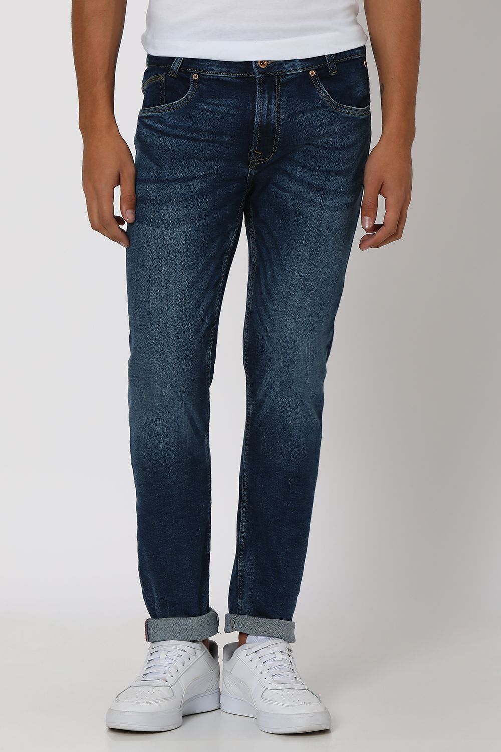 Dark Indigo Blue Super Slim Fit Originals Stretch Jeans