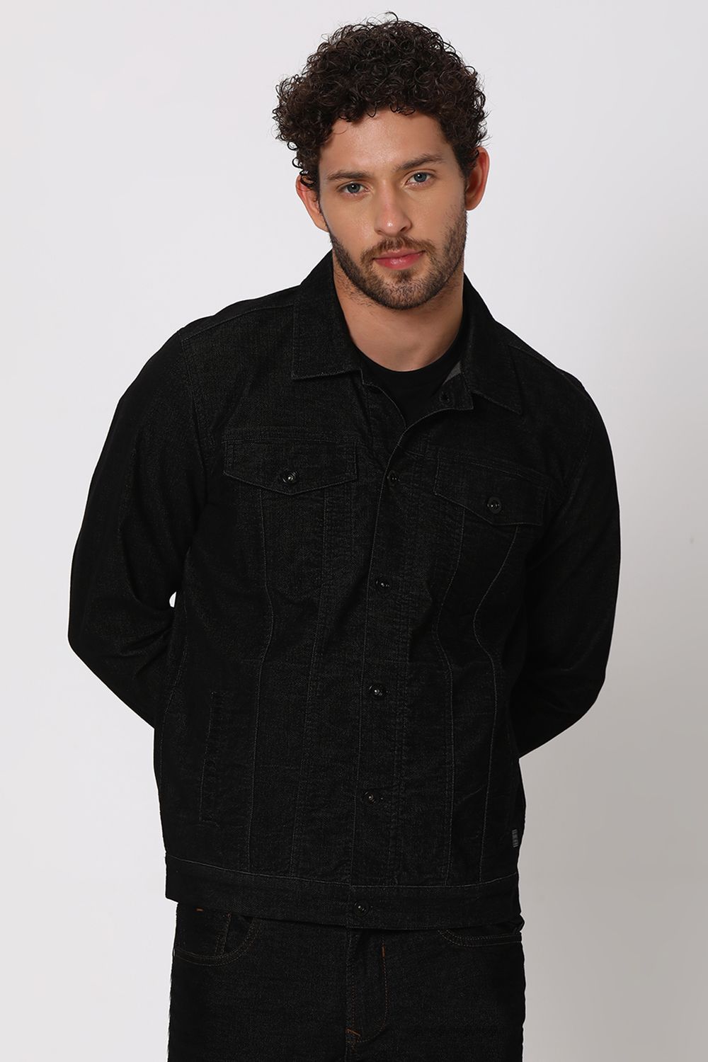 Buy Black Velvet Jean Trucker Jacket Online at Muftijeans