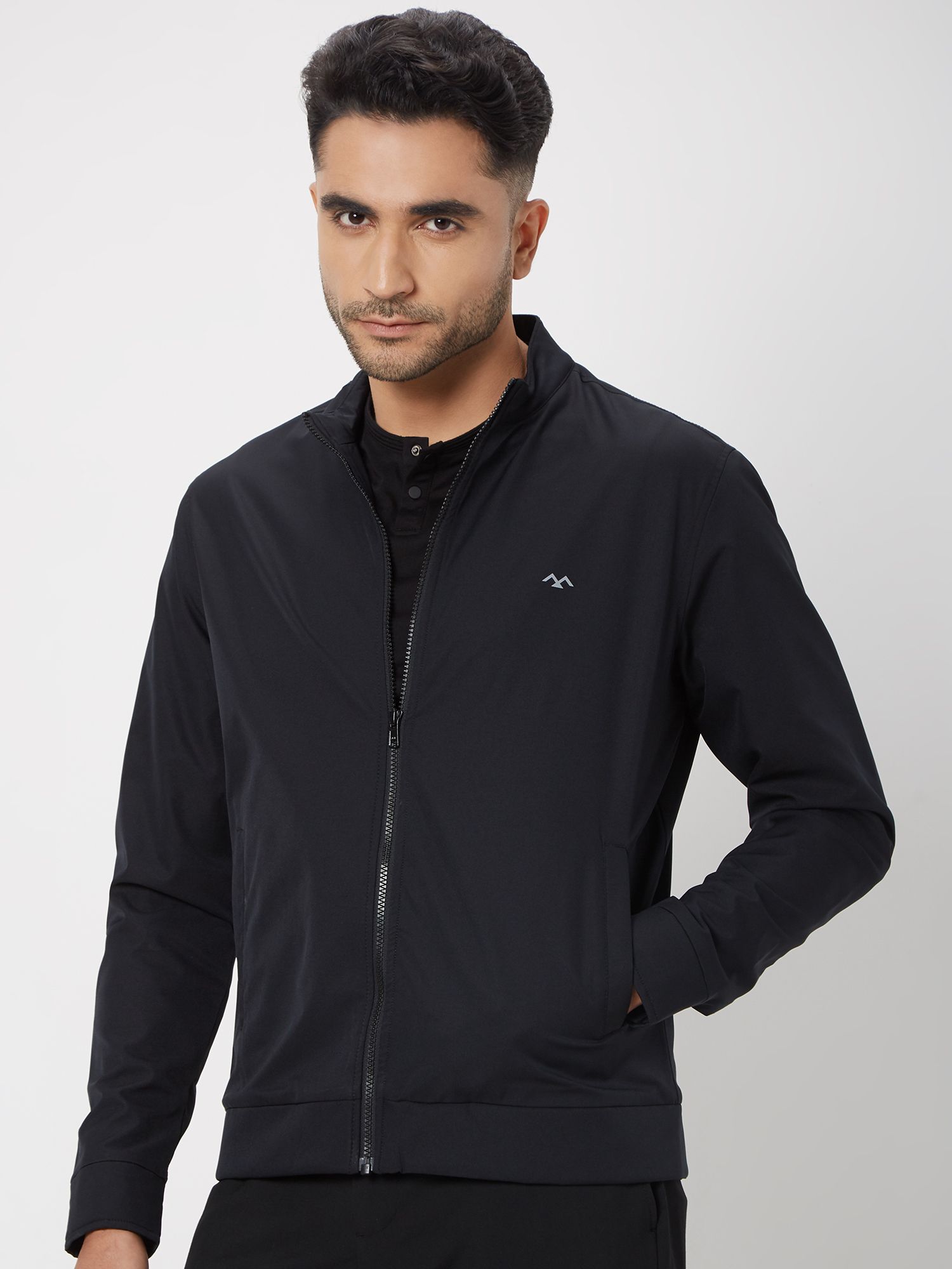 Buy Black Biker Slim Fit Jacket Online at Muftijeans