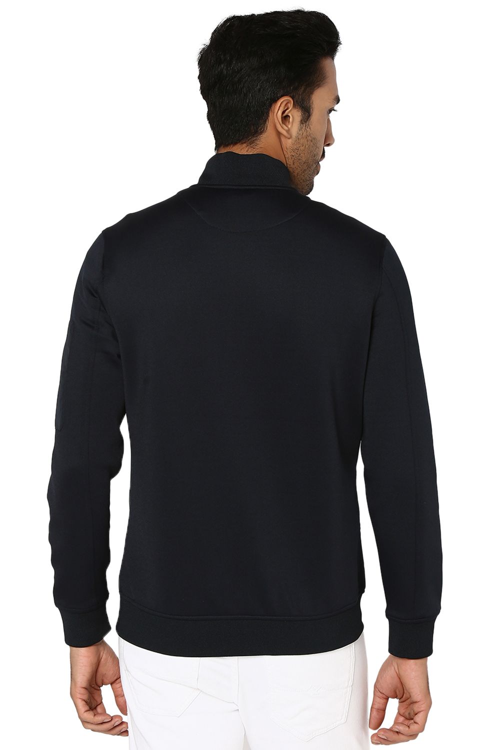 Buy Scuba Jacket With Tech Fabric Front & Sleeve Pocket Online at