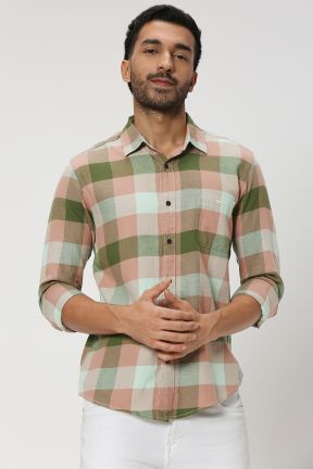 Pink Large Check Shirt